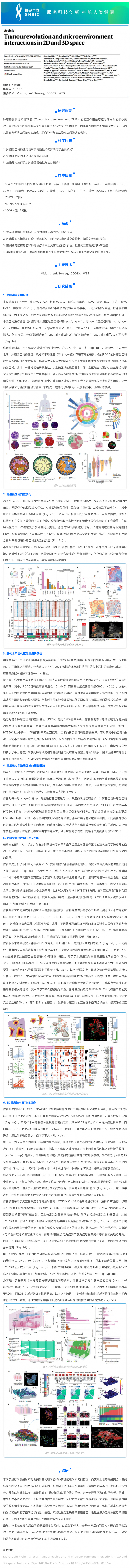 單細胞空間原位檢測技術丨空間組學重構 2D 和 3D 腫瘤演化與微環境互作
